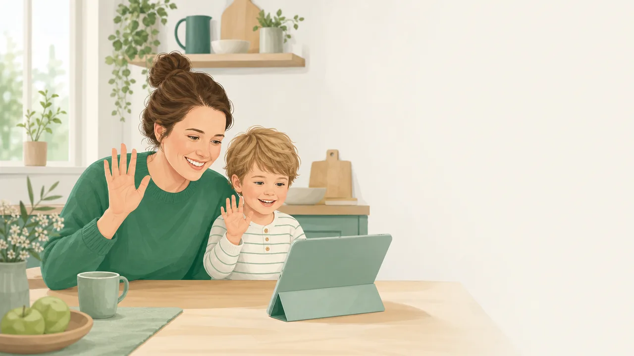 Gastfamilie im Videogespräch mit ihrem künftigen Au-pair